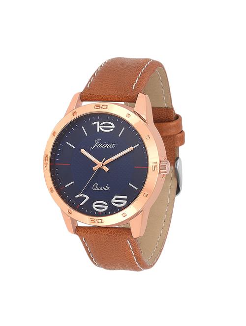 jainx blue dial antique copper case trendy analogue watch for men & boys-jm203 - 14280663 - Very Small Image - 1