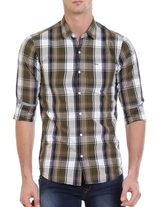 brown cotton casual shirt - 14313707 - Very Small Image - 1