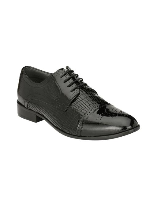 black Leather formal lace-up derby - 14316679 - Very Small Image - 1