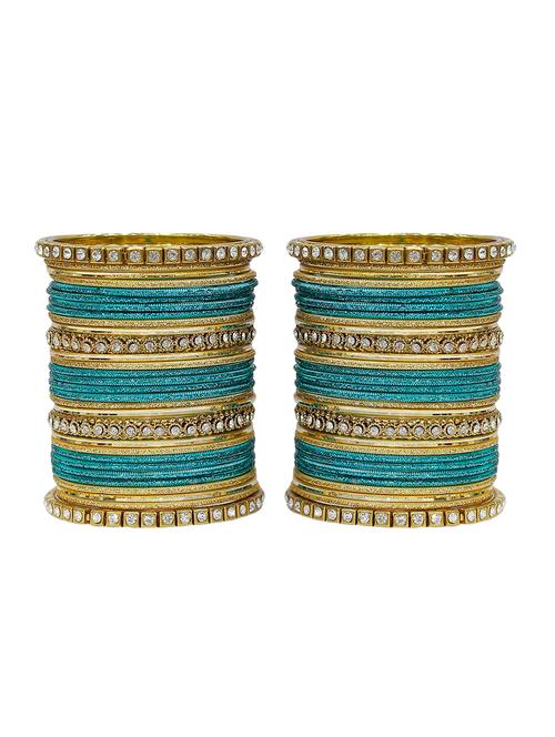 blue gold tone stone bangles - 14323717 - Very Small Image - 1