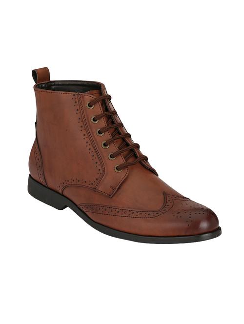 brown leather high ankle boot - 14327748 - Very Small Image - 1