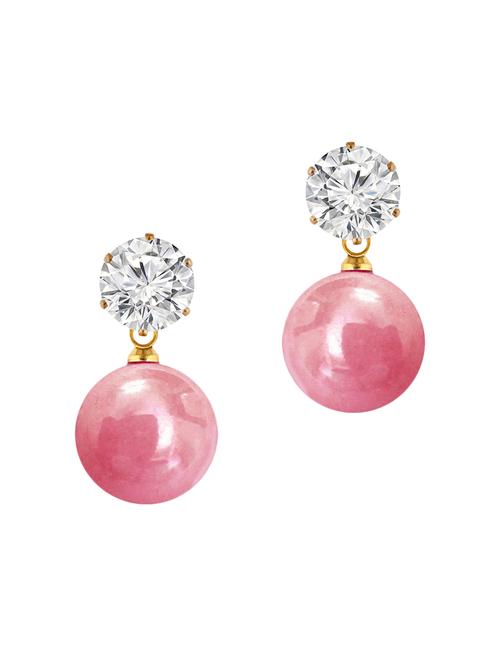 pink  studs earrings - 14328438 - Very Small Image - 1