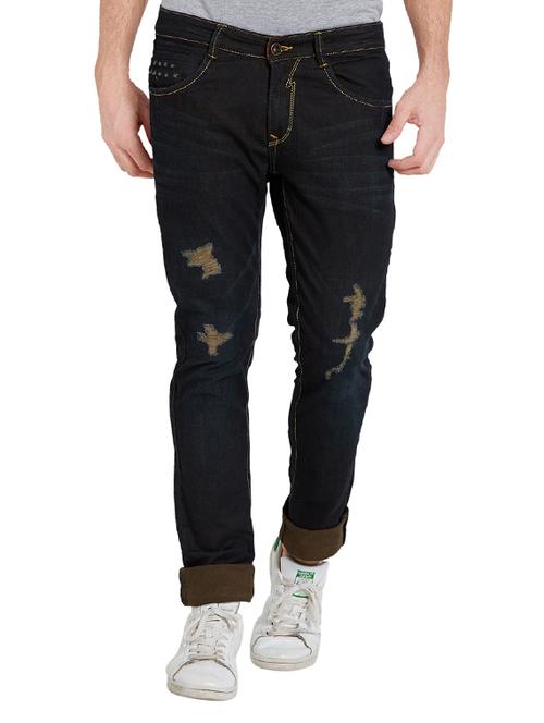 dark blue ripped denim jeans - 14331995 - Very Small Image - 1