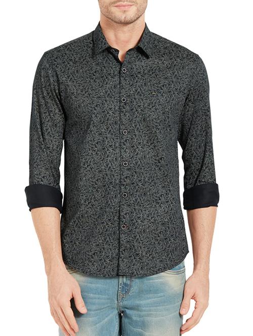 black cotton casual shirt - 14332091 - Very Small Image - 1