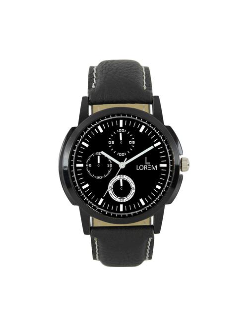 Lr13 Black Color Analog Wrist Watch - 14341795 - Very Small Image - 1