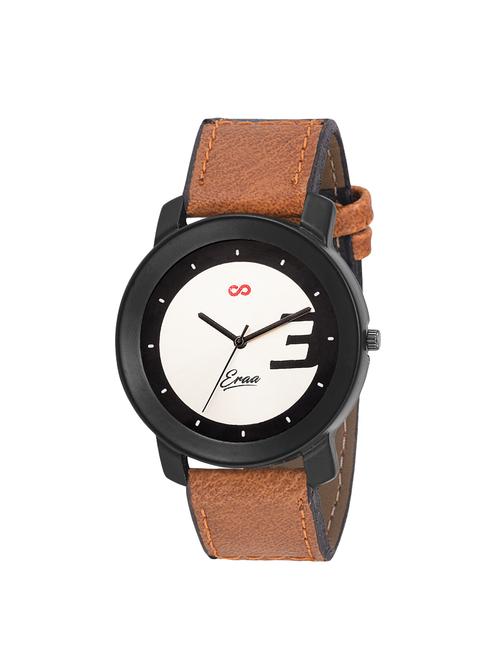 eraa men exotic brown and heavy black analog wrist watch - 14342425 - Very Small Image - 1