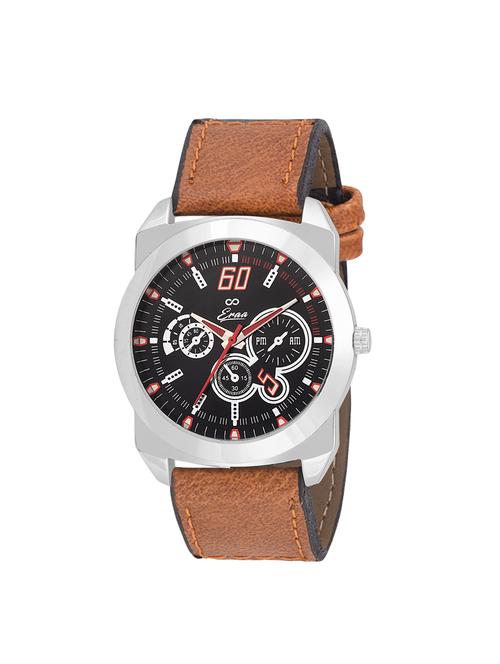 eraa men orange and black chrono pattern analog wrist watch - 14342450 - Very Small Image - 1