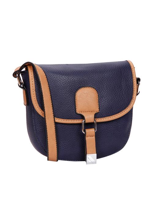 blue leatherette  regular sling bag - 14351018 - Very Small Image - 1