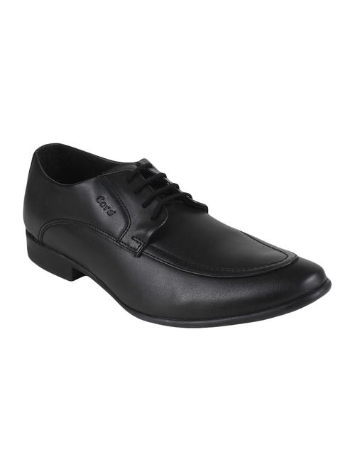 black leatherette lace-up derby - 14351497 - Very Small Image - 1
