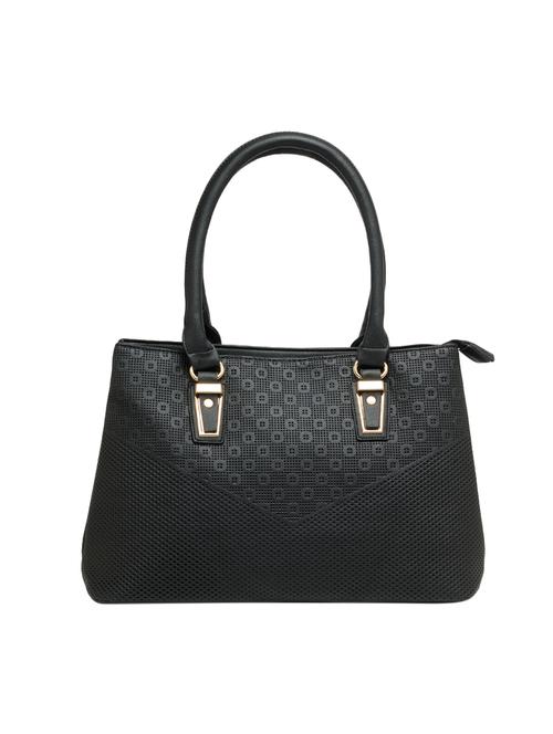 black leatherette  regular handbag - 14360703 - Very Small Image - 1