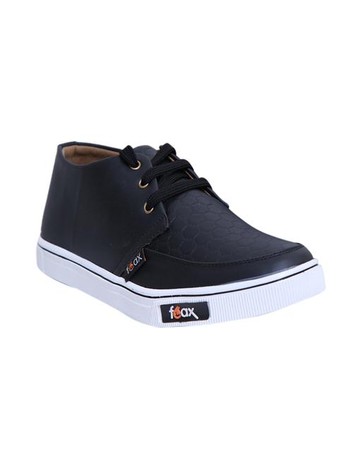 black leatherette lace up sneaker - 14363130 - Very Small Image - 1