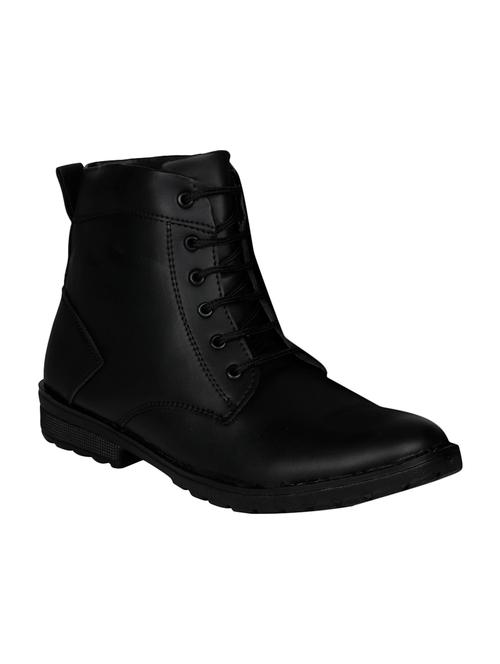 black leatherette high ankle boot - 14363970 - Very Small Image - 1