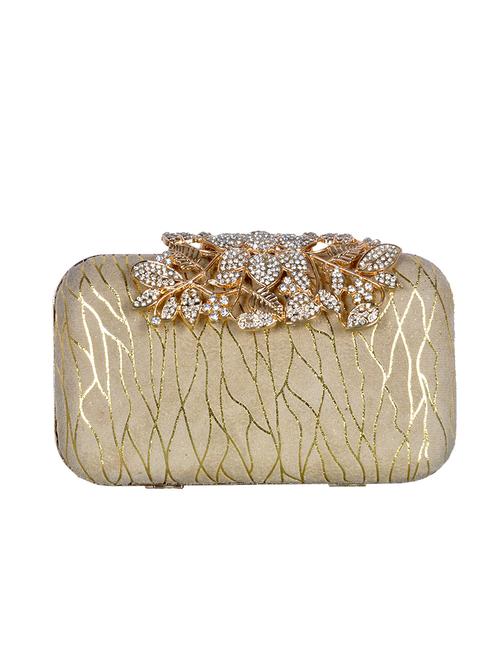 gold polyester box clutch - 14364797 - Very Small Image - 1