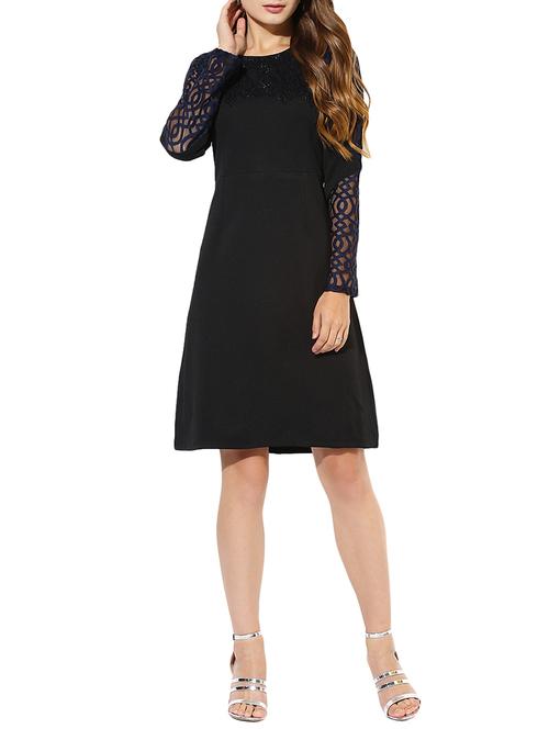 solid black a-line dress - 14369123 - Very Small Image - 1