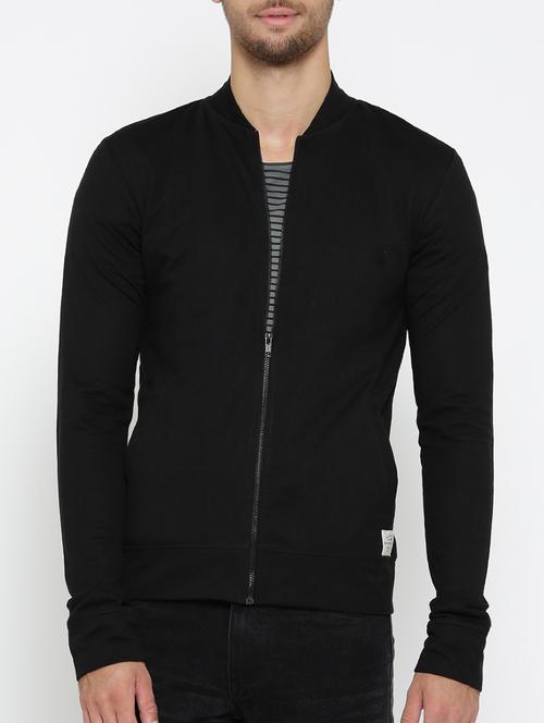 black cotton sweatshirt - 14373539 - Very Small Image - 1