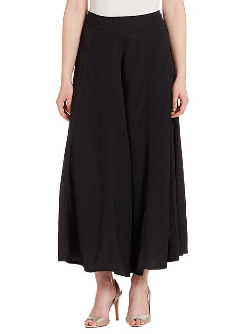 black polyester palazzos - 14415150 - Very Small Image - 1