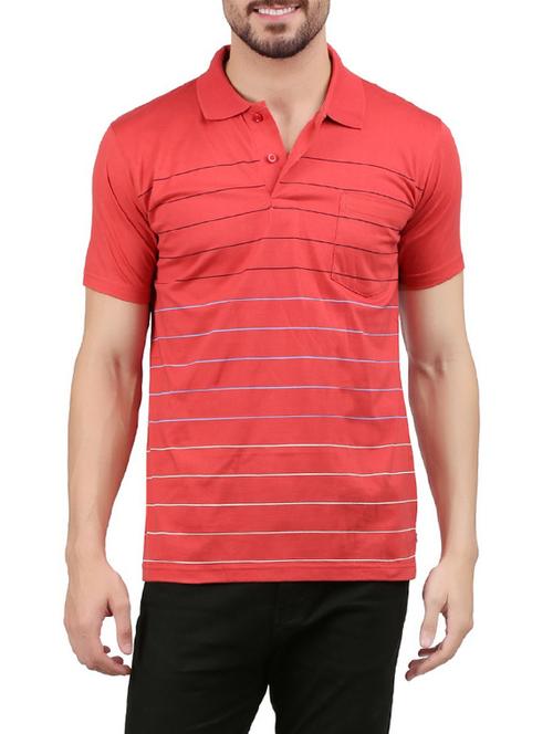 Red Cotton T-shirt - 14424069 - Very Small Image - 1