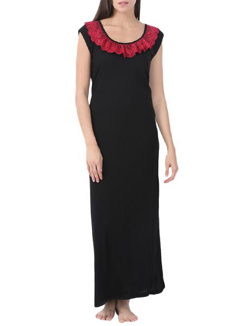 black cotton nighty - 14429095 - Very Small Image - 1