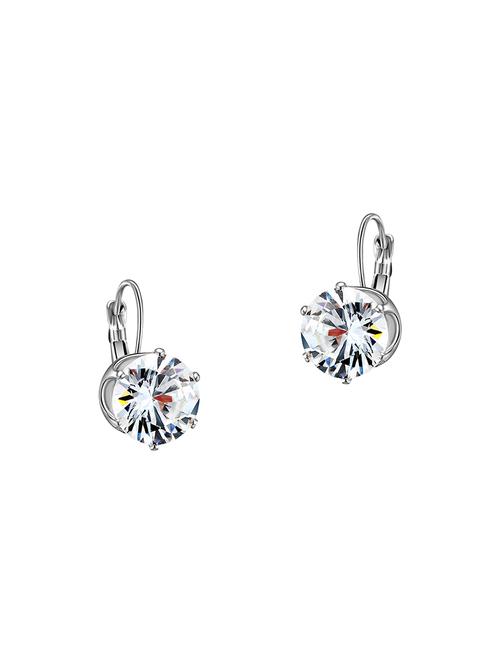 White Copper Studs Earrings - 14445025 - Very Small Image - 1