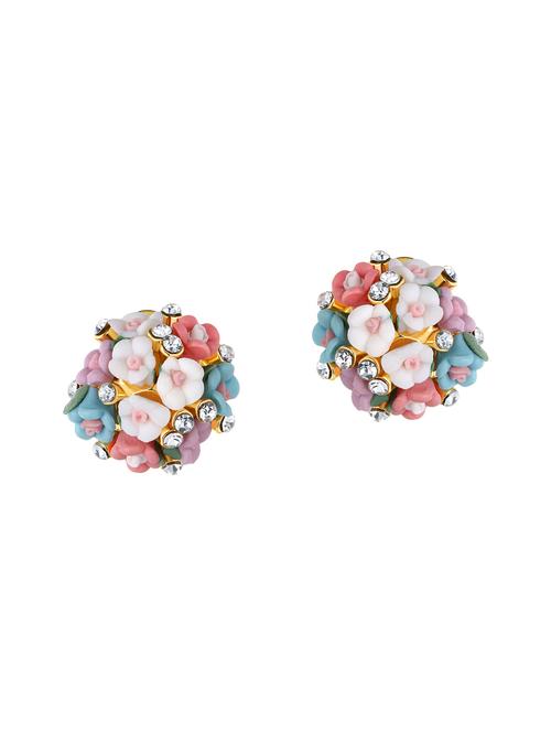 multi colored copper studs earrings - 14445147 - Very Small Image - 1