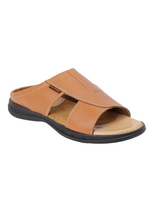 red chief tan slip on slippers - 14450788 - Very Small Image - 1