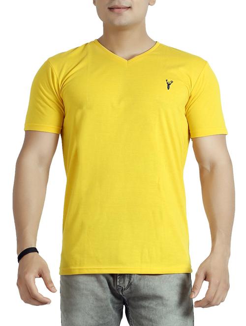 Yellow Cotton T-shirt - 14453177 - Very Small Image - 1