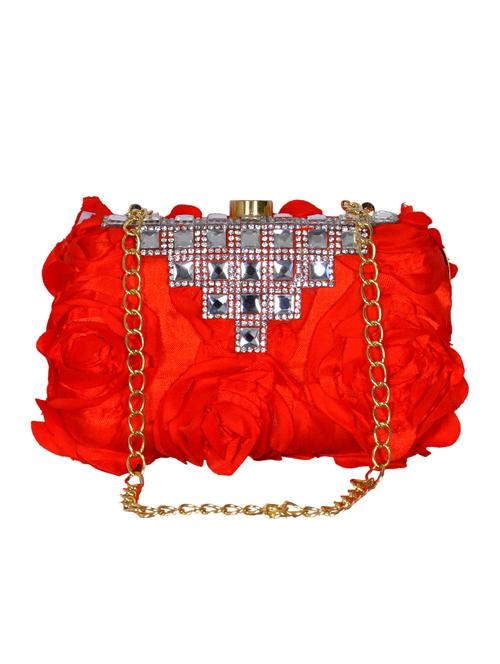 Red Polyester Box Clutch - 14453364 - Very Small Image - 1