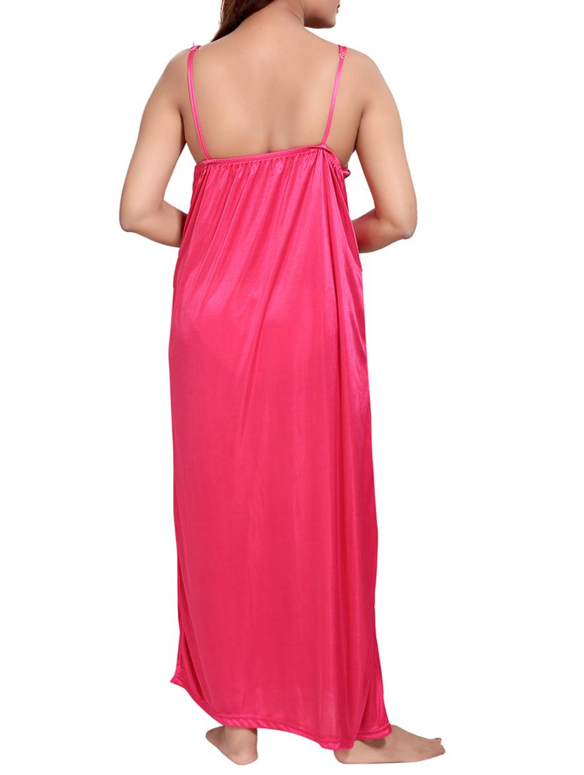 pink colored robe & nighty set - 14455175 - Zoom Image - 5