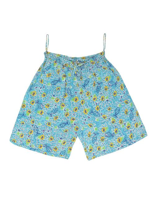 blue printed shorts - 14469228 - Standard Image - 0
