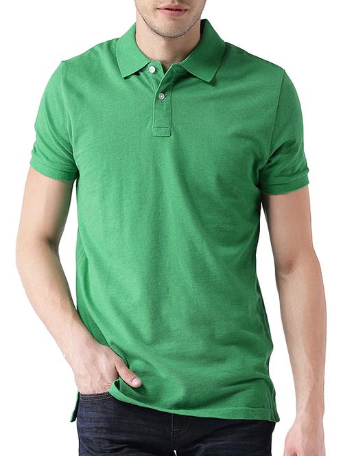 green solid polo t-shirt - 14471173 - Very Small Image - 1