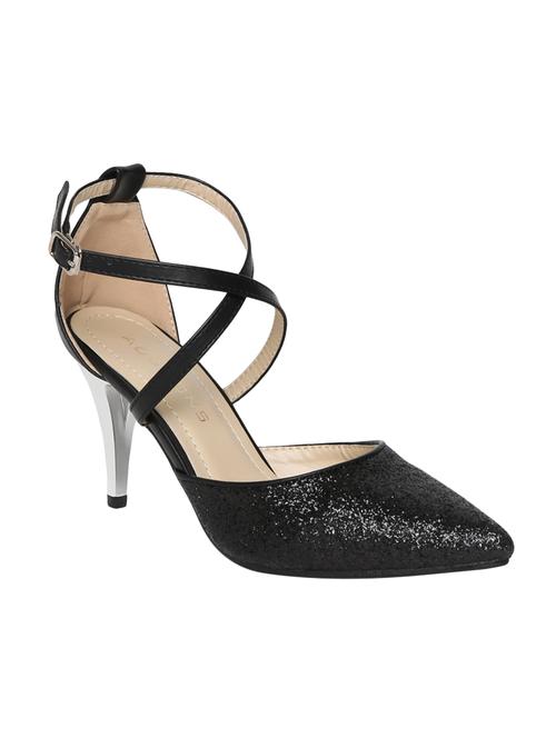 black pu ankle strap sandals - 14492149 - Very Small Image - 1