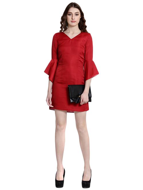 solid red sheath dress - 14497687 - Very Small Image - 1