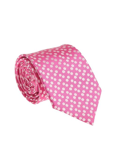 pink micro silk fabric tie with cuff link and pocket square - 14506896 - Very Small Image - 1