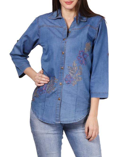 blue denim shirt - 14507103 - Very Small Image - 1