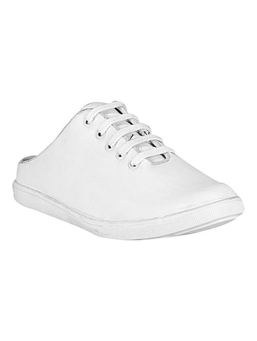 white leatherette slip on sneaker - 14529132 - Very Small Image - 1