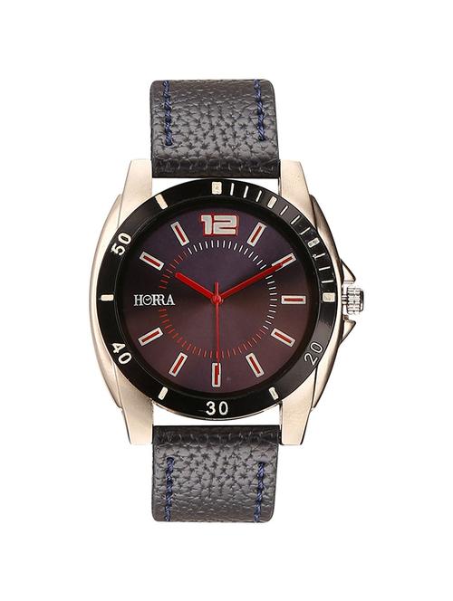 Horra Hr717mlbkr58 Steel Series Black Dial Analog Watches For Men - 14533556 - Very Small Image - 1