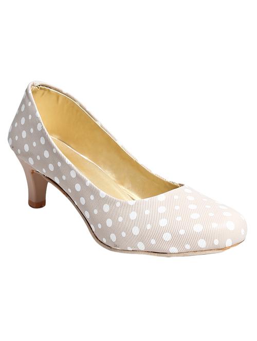 beige fabric slip on pumps - 14542918 - Very Small Image - 1