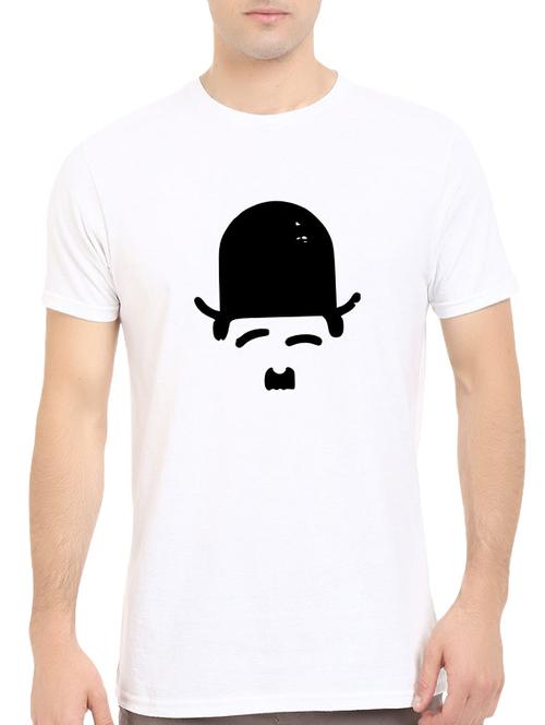white cotton chest print tshirt - 14544620 - Very Small Image - 1