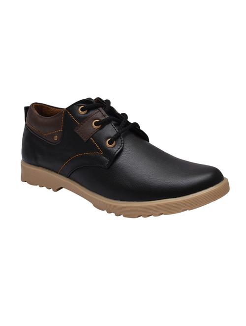 Black Leatherette Lace Up Shoe - 14553535 - Very Small Image - 1