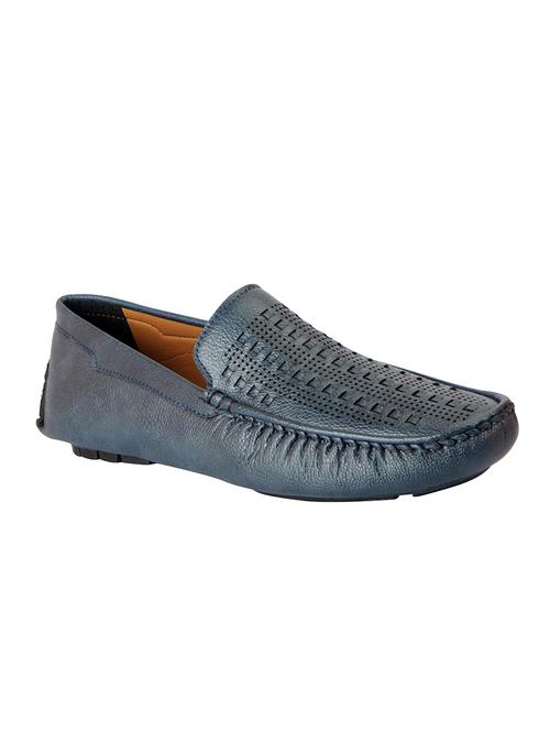 blue leatherette slip on loafer - 14581761 - Very Small Image - 1