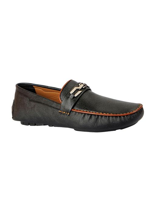 black leatherette slip on loafer - 14581768 - Very Small Image - 1
