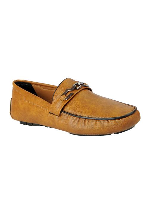tan leatherette slip on loafer - 14581770 - Very Small Image - 1