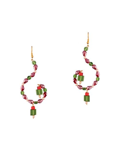 multi colored crystal drop earrings - 14589300 - Very Small Image - 1