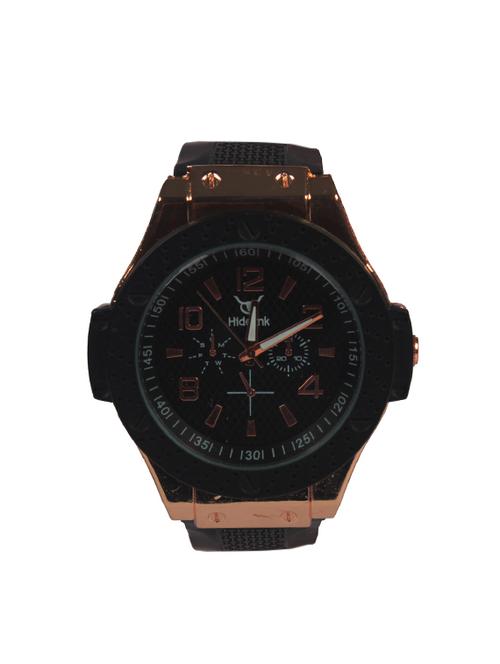 hidelink black matt black dial with black strap analog smart wrist watch for men(ws1029) - 14594142 - Very Small Image - 1