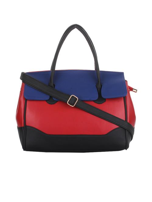 Red Leatherette Regular Handbag - 14610190 - Very Small Image - 1