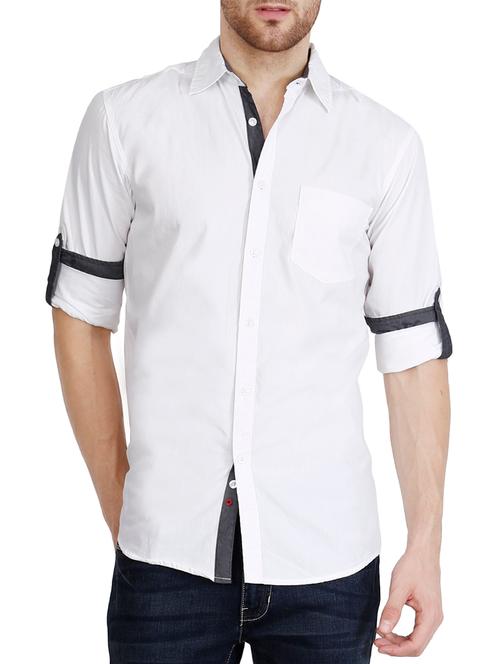 white cotton casual shirt - 14610260 - Very Small Image - 1
