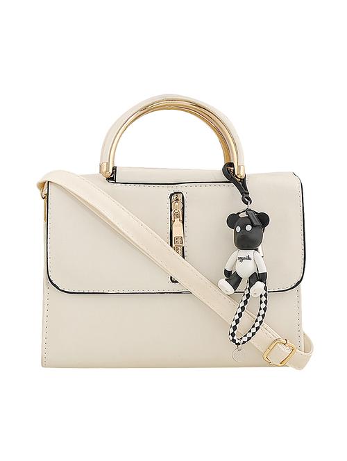 white leatherette handbag - 14627108 - Very Small Image - 1