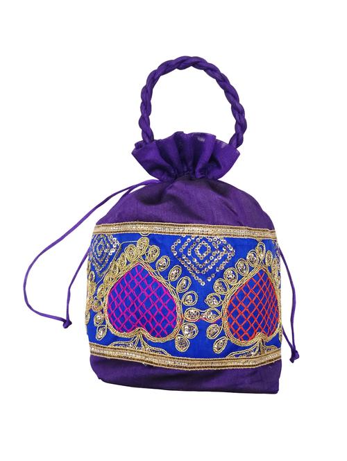 purple cotton regular potli - 14629525 - Very Small Image - 1