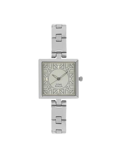 titan raga analog silver dial women's watch - 2509sm01 - 14635149 - Very Small Image - 1