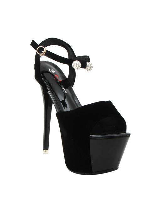 black velvet platforms sandals - 14645764 - Very Small Image - 1